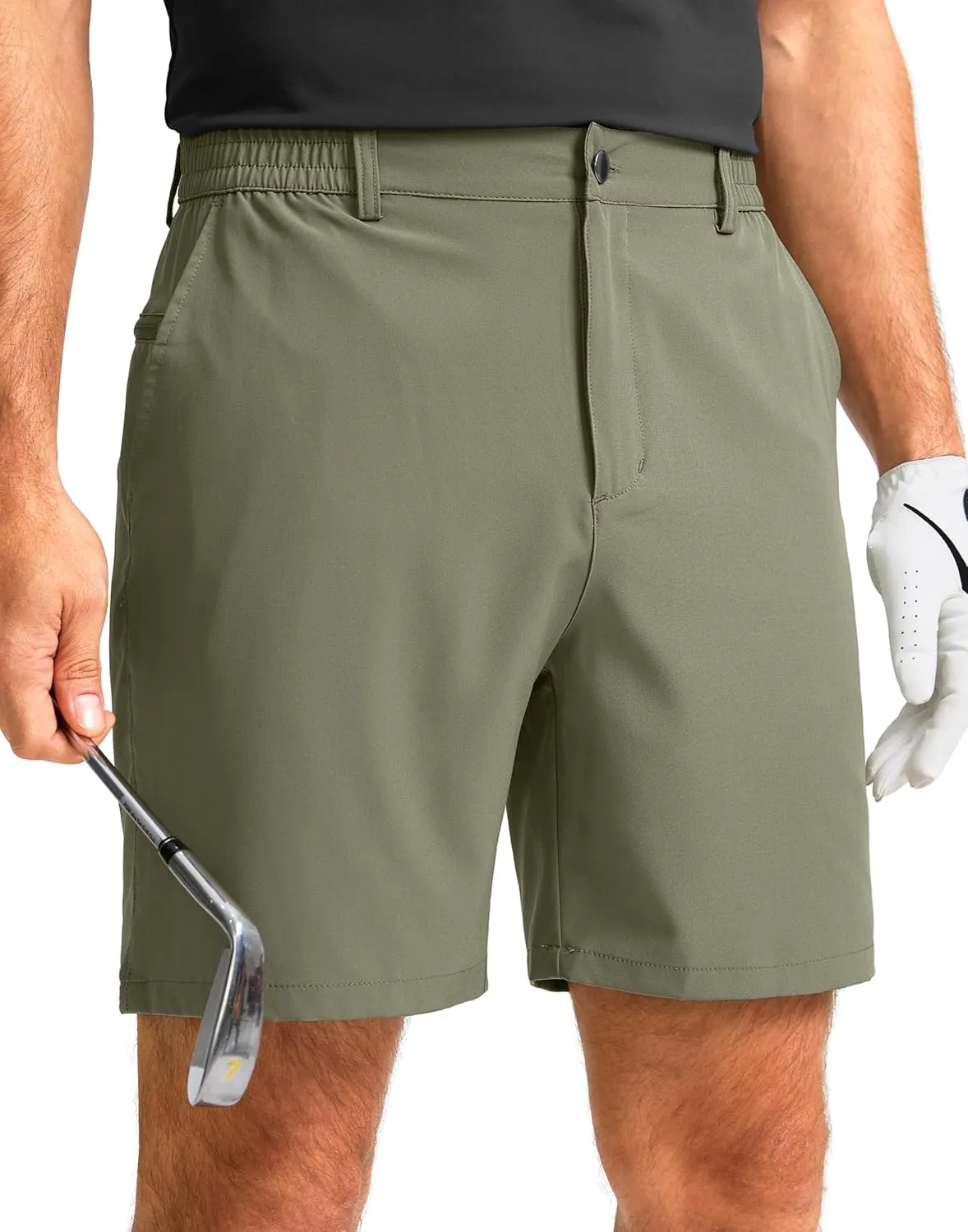 Men's Casual Shorts 7" Lightweight Golf Shorts for Men Stretch with 3 Pockets Quick Dry Breathable Work Shorts