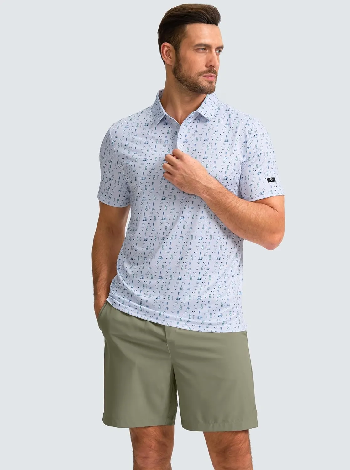 Men's Casual Shorts 7" Lightweight Golf Shorts for Men Stretch with 3 Pockets Quick Dry Breathable Work Shorts