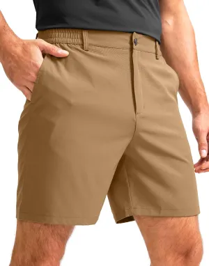 Men's Casual Shorts 7" Lightweight Golf Shorts for Men Stretch with 3 Pockets Quick Dry Breathable Work Shorts