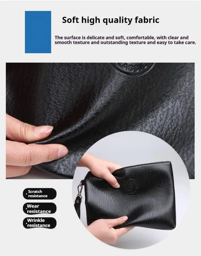 Mens Clutch Bag Man Purse Handbag 12 inches Large Hand Bag Big Clutch Wallet
