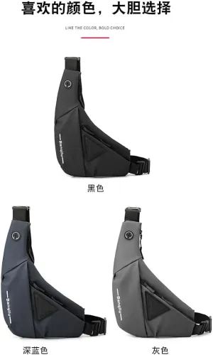 Men's Lightweight Crossbody Bag, Anti-Theft Sling Backpack for Travel, Hiking, Running & Daily Use.