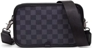 Men's multifunctional crossbody bag, men's shoulder bag, trend casual commuter men's bag (Black 1)