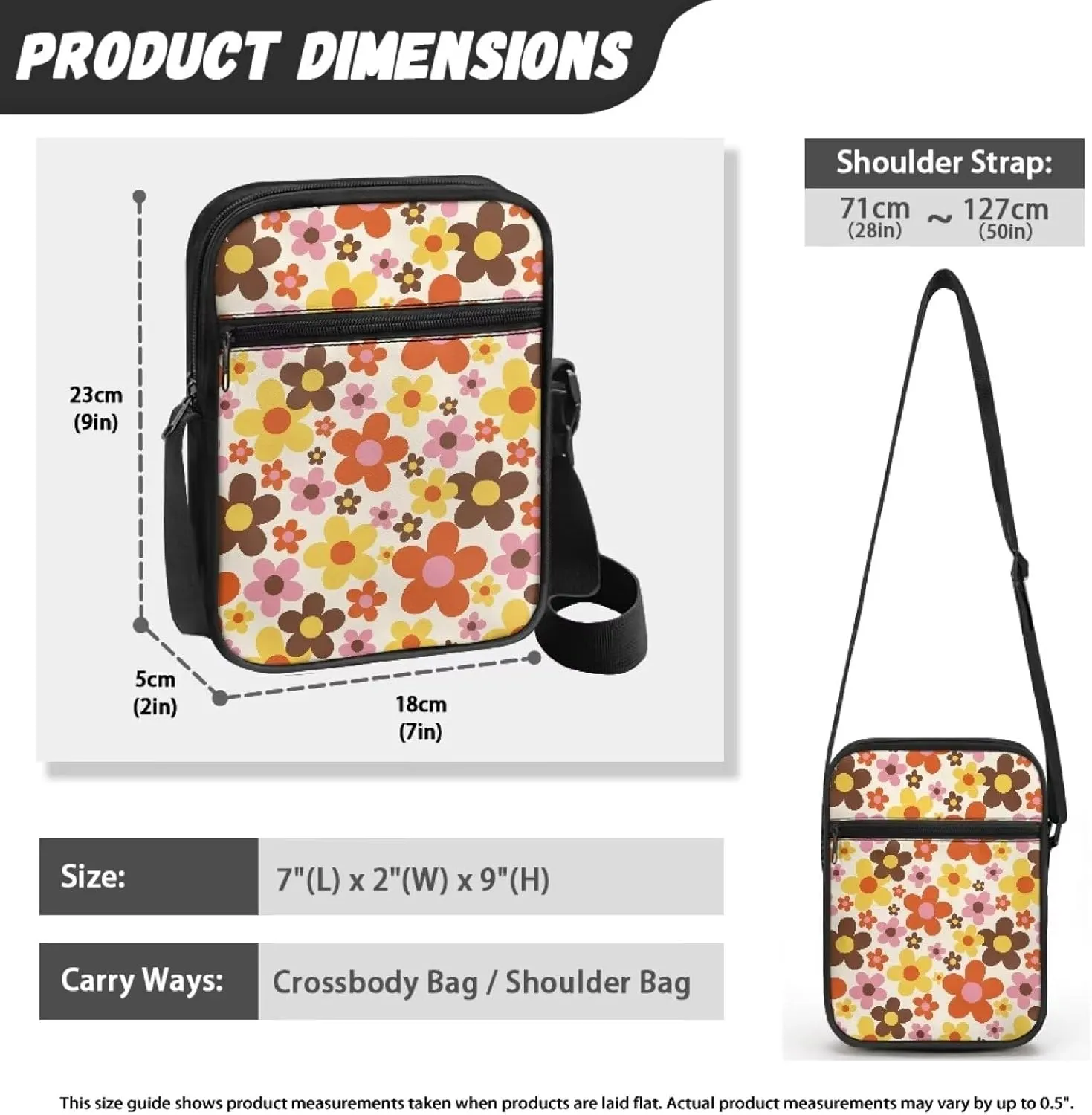 Messenger Bag for Women Crossbody Small Cell Phone Purse Wallet for Outdoors Travel