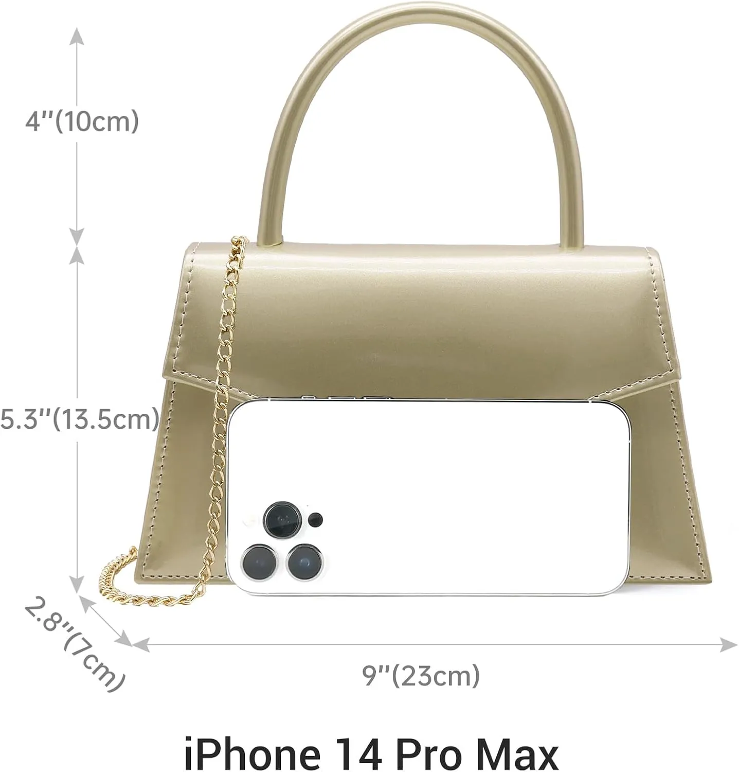 Milisente Women's Evening Bag Bridal Party Clutch Purses Cocktail Prom Handbags with Patent Leather
