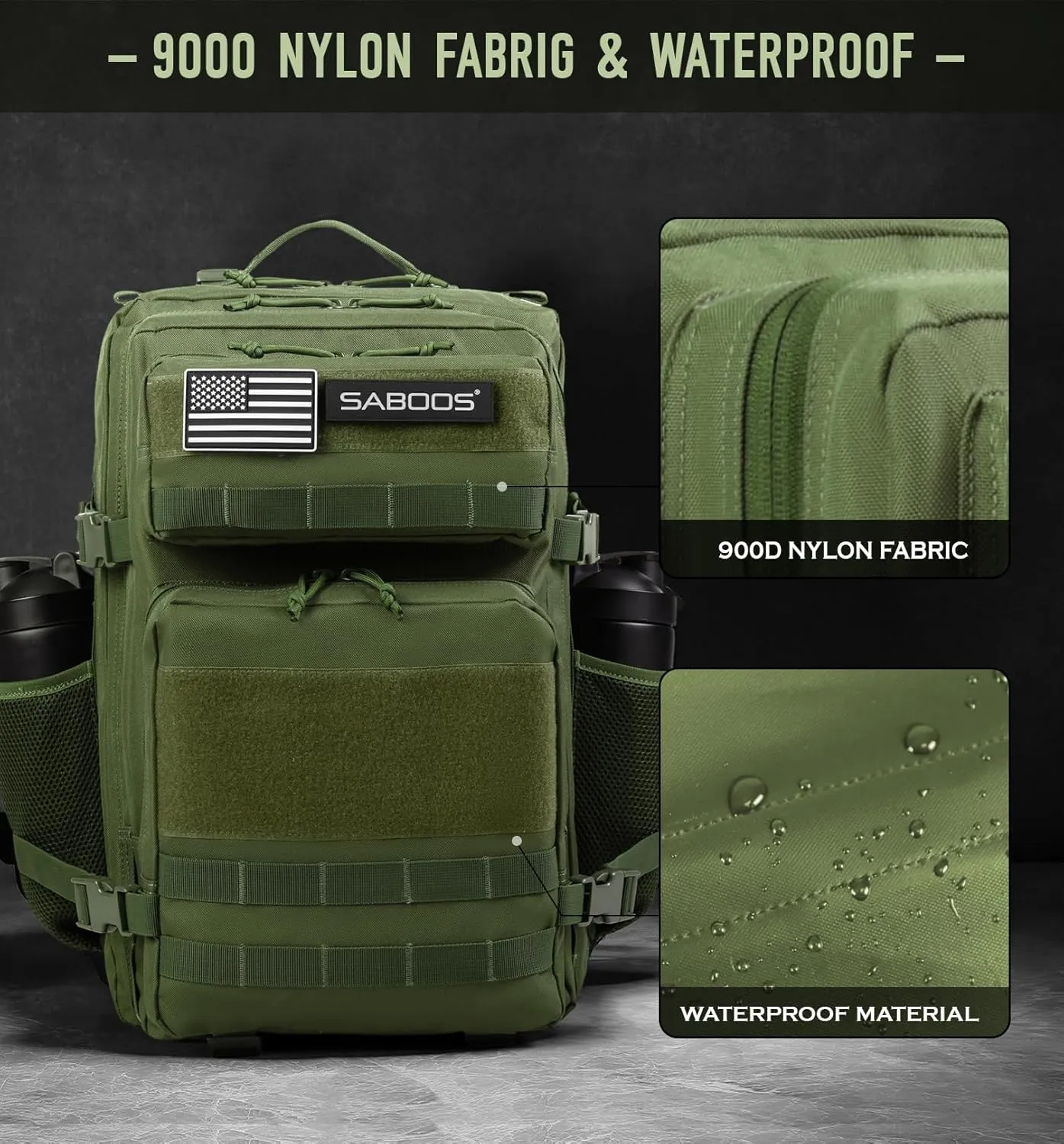 Military Tactical Backpack for Men 45L Molle Army 3 Days Assault Pack Bug Out Bag Water Resistant