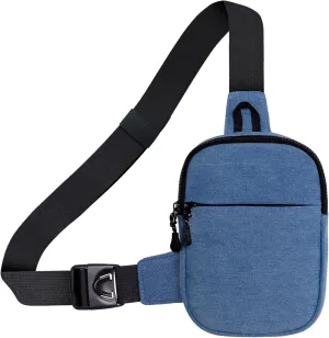 Mini Denim Crossbody Bag for Women Chest Sling Purses Lightweight Mens Shoulder Phone Bags Small Casual Front Pack