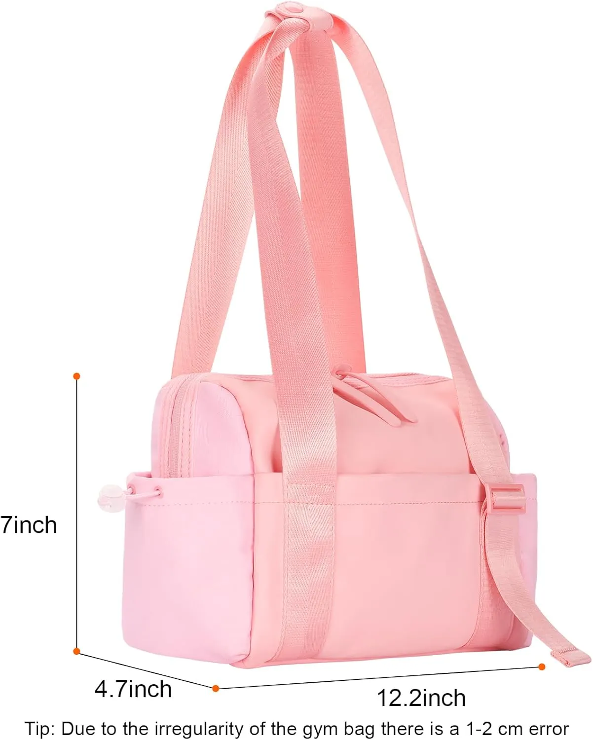 Mini Gym Bag for Women, Small Gym Bag Gym Tote Bag Waterproof Travel Duffel Bag with Wet Compartment, Cute Sports Bag Suitable for Traveling on Weekends (Pink)