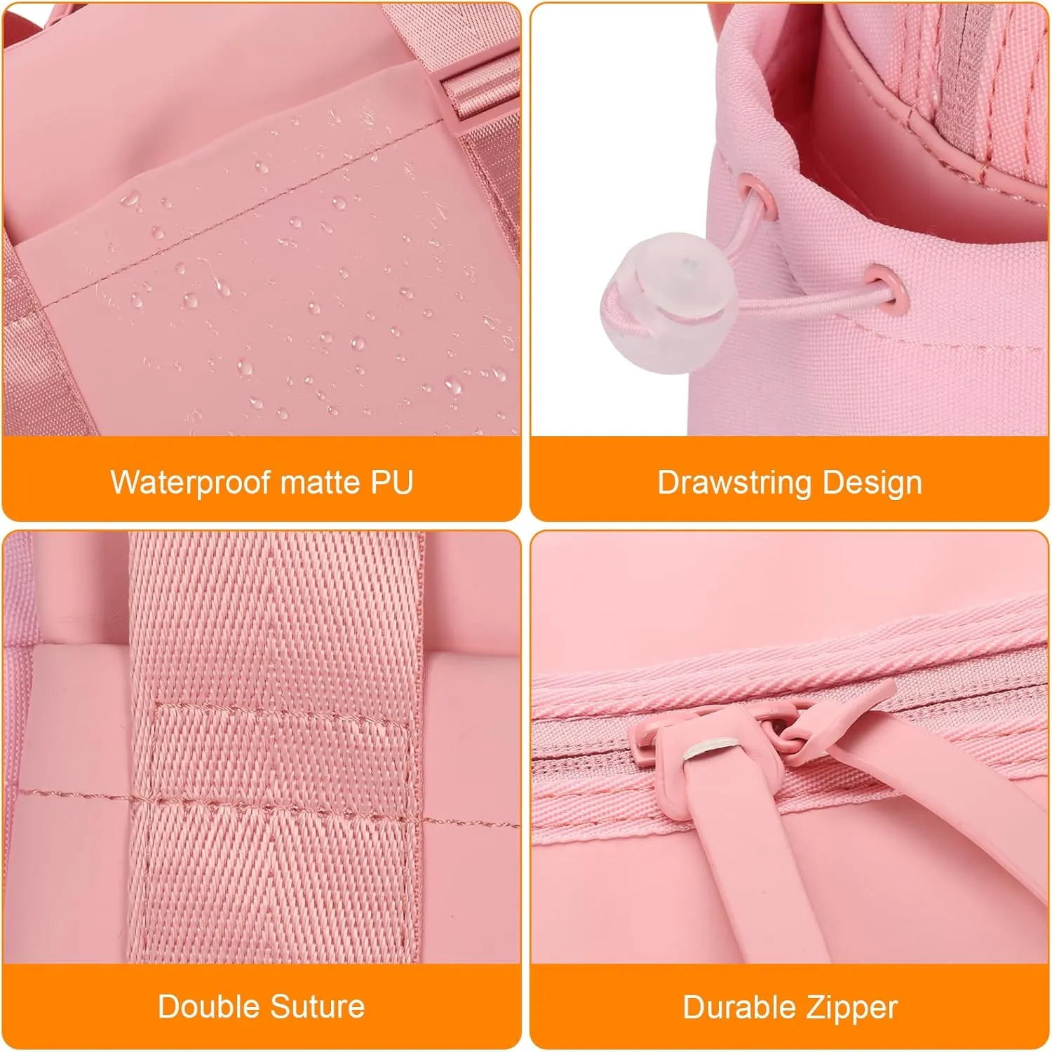 Mini Gym Bag for Women, Small Gym Bag Gym Tote Bag Waterproof Travel Duffel Bag with Wet Compartment, Cute Sports Bag Suitable for Traveling on Weekends (Pink)