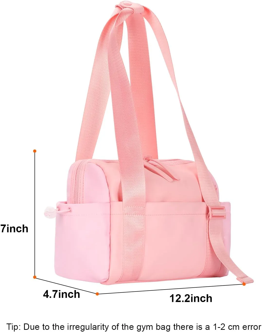 Mini Gym Bag for Women, Small Gym Bag Gym Tote Bag Waterproof Travel Duffel Bag with Wet Compartment, Cute Sports Bag Suitable for Traveling on Weekends (Pink)