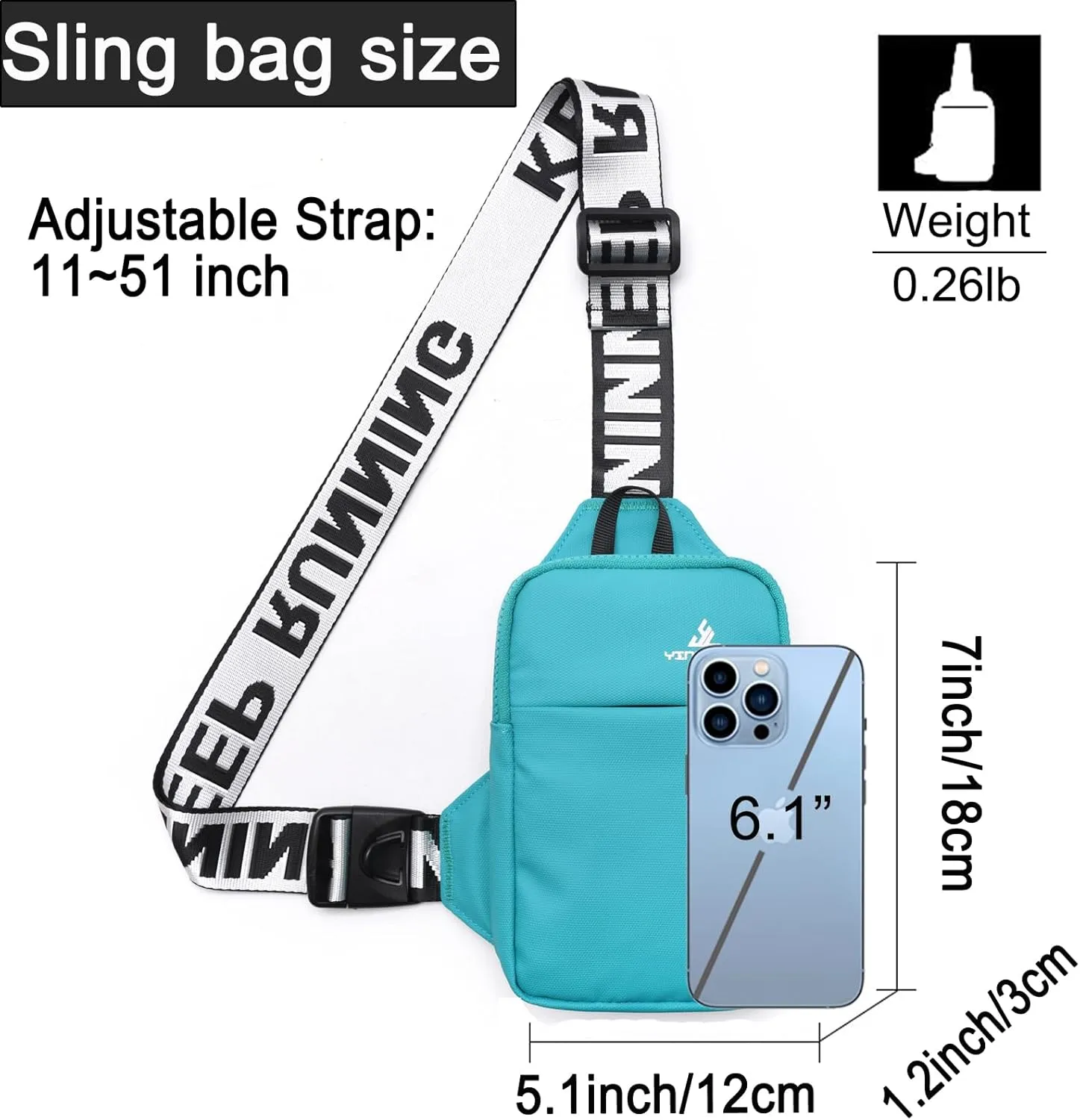Mini Sling Bag for Women Men Small Crossbody Bag Shoulder Backpack Casual Phone Chest Bag Travel Personal Pocket Bag