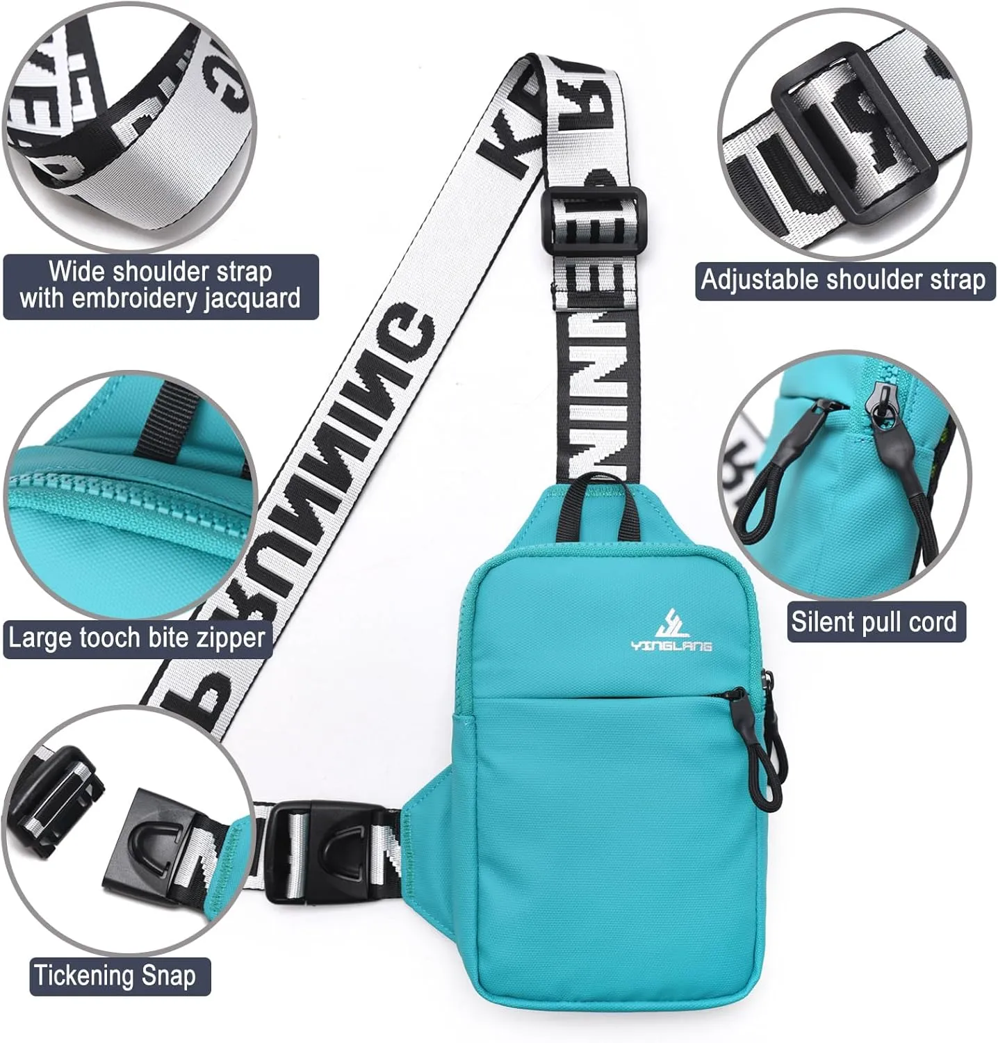 Mini Sling Bag for Women Men Small Crossbody Bag Shoulder Backpack Casual Phone Chest Bag Travel Personal Pocket Bag