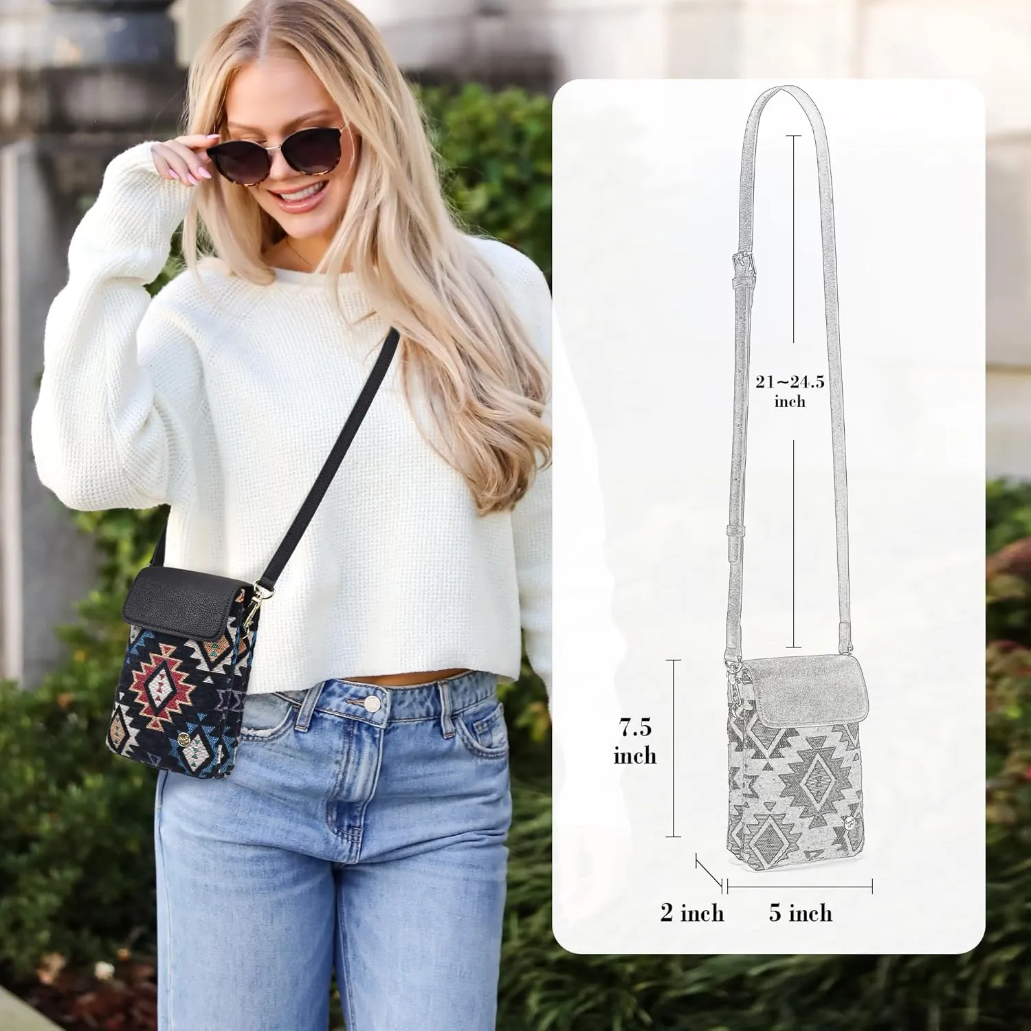 MINICAT Roomy Pockets Small Crossbody Bags Cell Phone Wallet Purses for Women