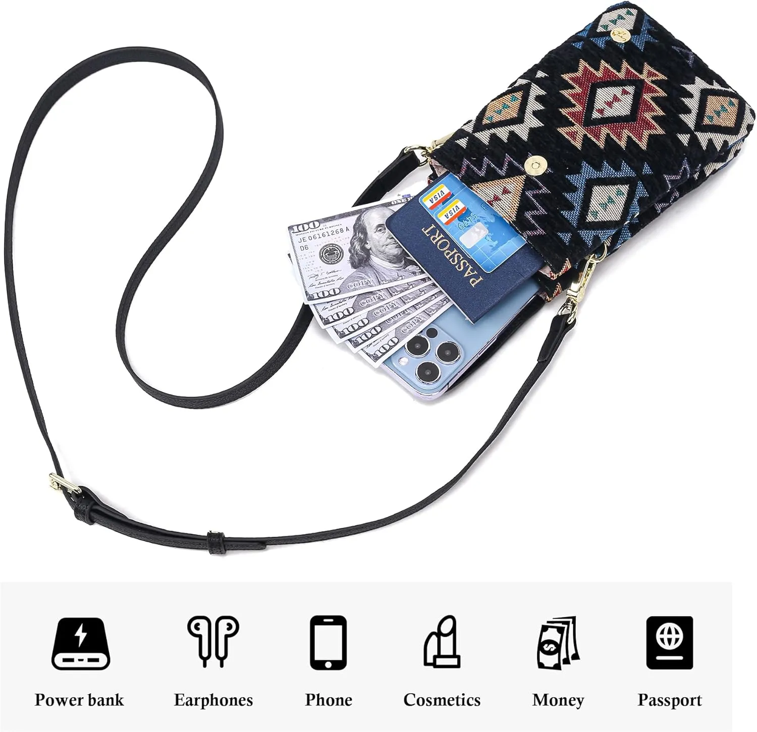 MINICAT Roomy Pockets Small Crossbody Bags Cell Phone Wallet Purses for Women
