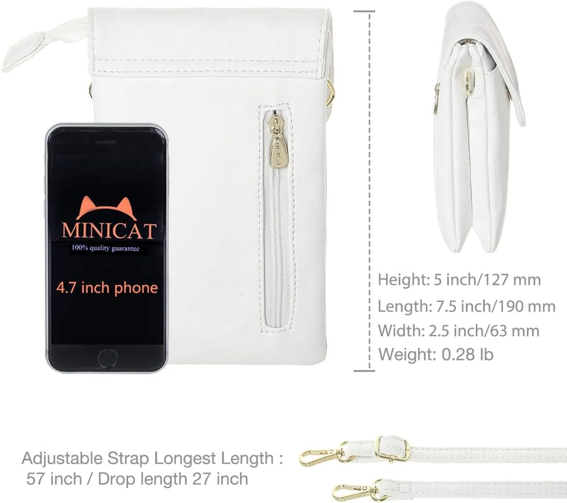 MINICAT Roomy Pockets Small Crossbody Bags Cell Phone Wallet Purses for Women