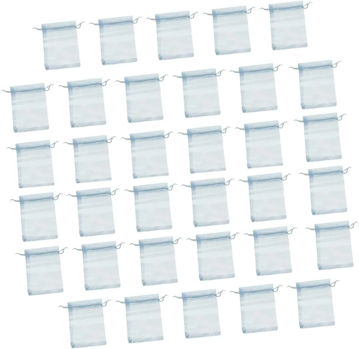 minkissy Organza Bags Present Set 50pcs 13x18cm Drawstring Bags for Wedding Party Retail Blue Jewelry Pouches