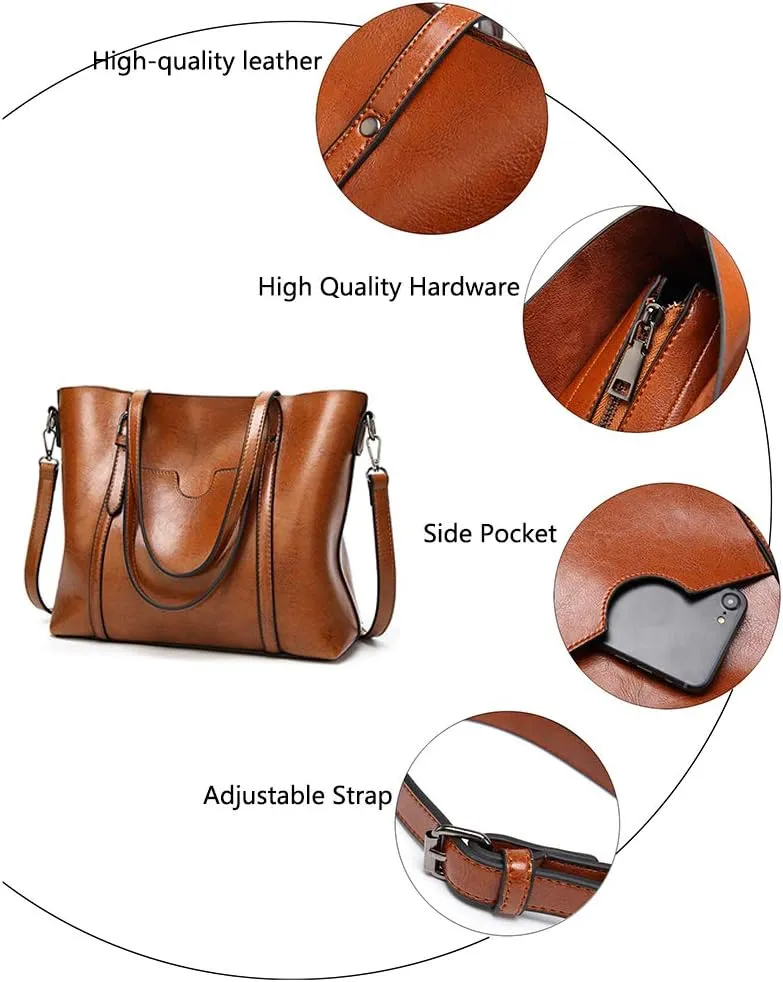 MINTEGRA Tote Bag for Women's Shoulder Bags Work Soft Large Handbags with Zipper for Ladies Crossbody for Women