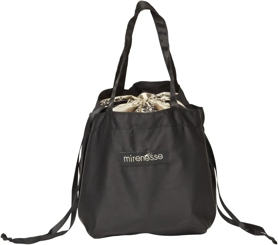 Mirenesse Cosmetics Luxury Satin Drawstring Skincare Bag - Vegan