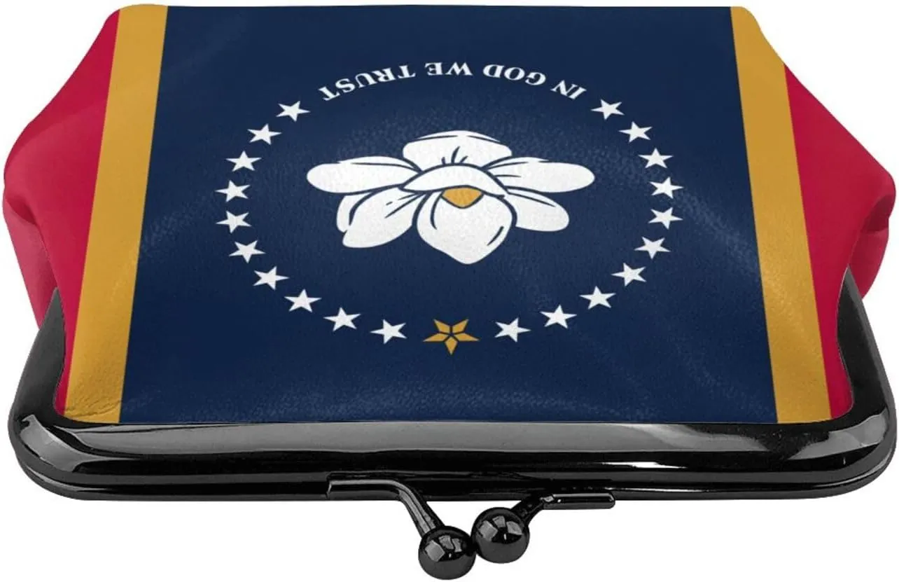 Mississippi State Flag Coin Purses, Change Purse Wallets, For Festivals And Special Occasions
