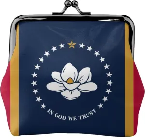 Mississippi State Flag Coin Purses, Change Purse Wallets, For Festivals And Special Occasions