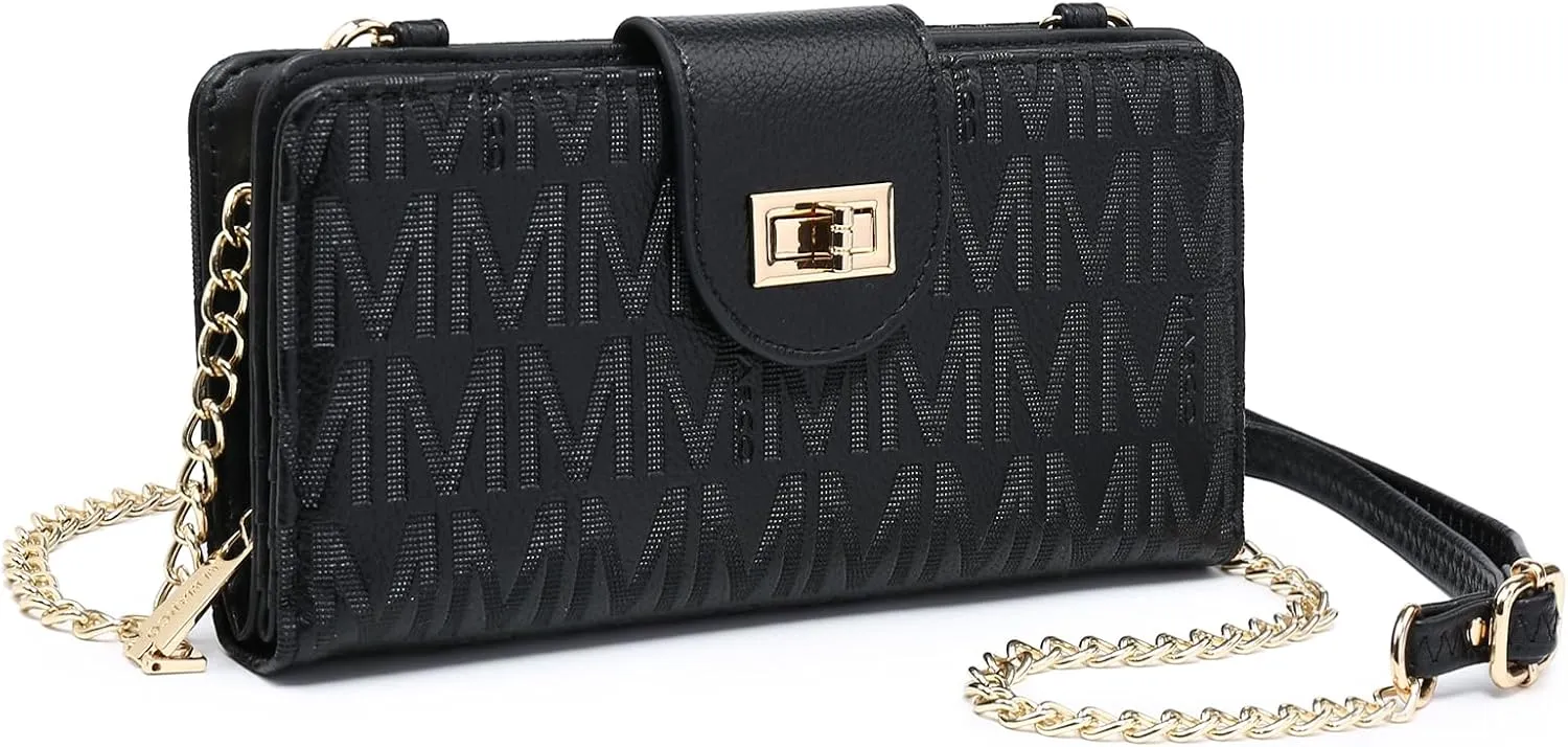 MKP COLLECTION Women Fashion Small Crossbody Shoulder Bag Cell Phone Zip Wallet Purse and Handbags Clutch Credit Card Holder with Chain Strap