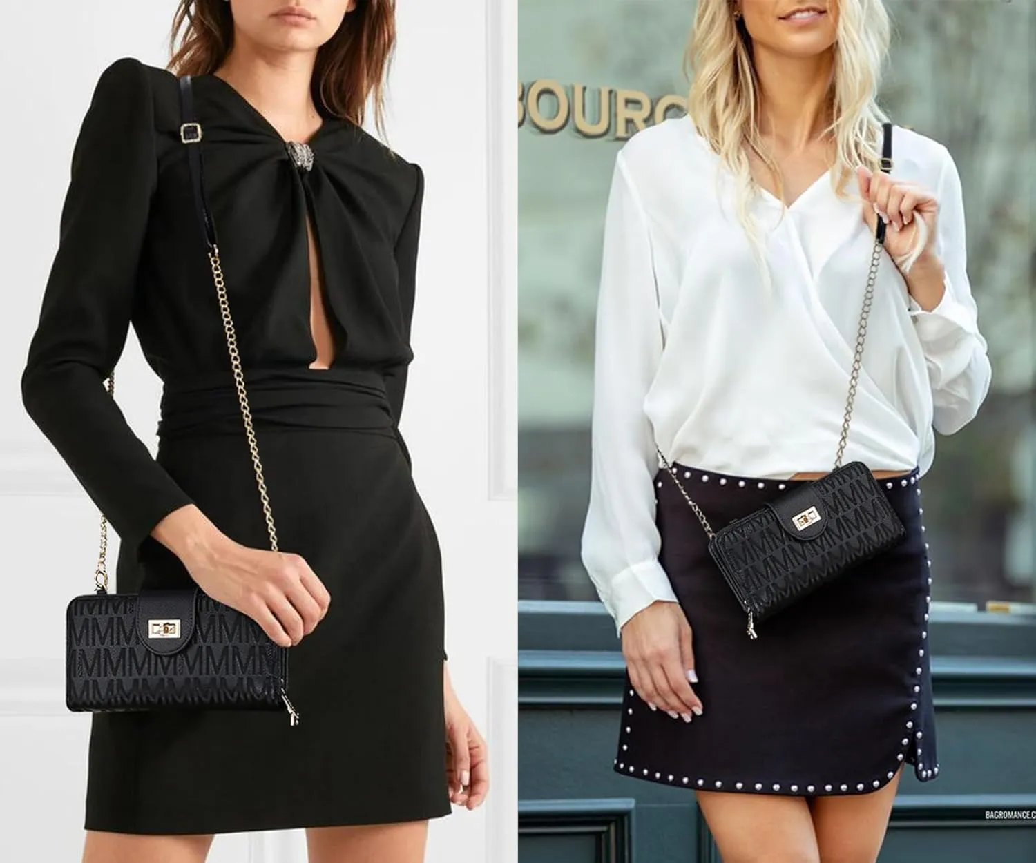 MKP COLLECTION Women Fashion Small Crossbody Shoulder Bag Cell Phone Zip Wallet Purse and Handbags Clutch Credit Card Holder with Chain Strap
