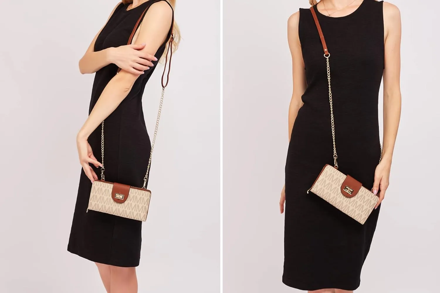 MKP COLLECTION Women Fashion Small Crossbody Shoulder Bag Cell Phone Zip Wallet Purse and Handbags Clutch Credit Card Holder with Chain Strap
