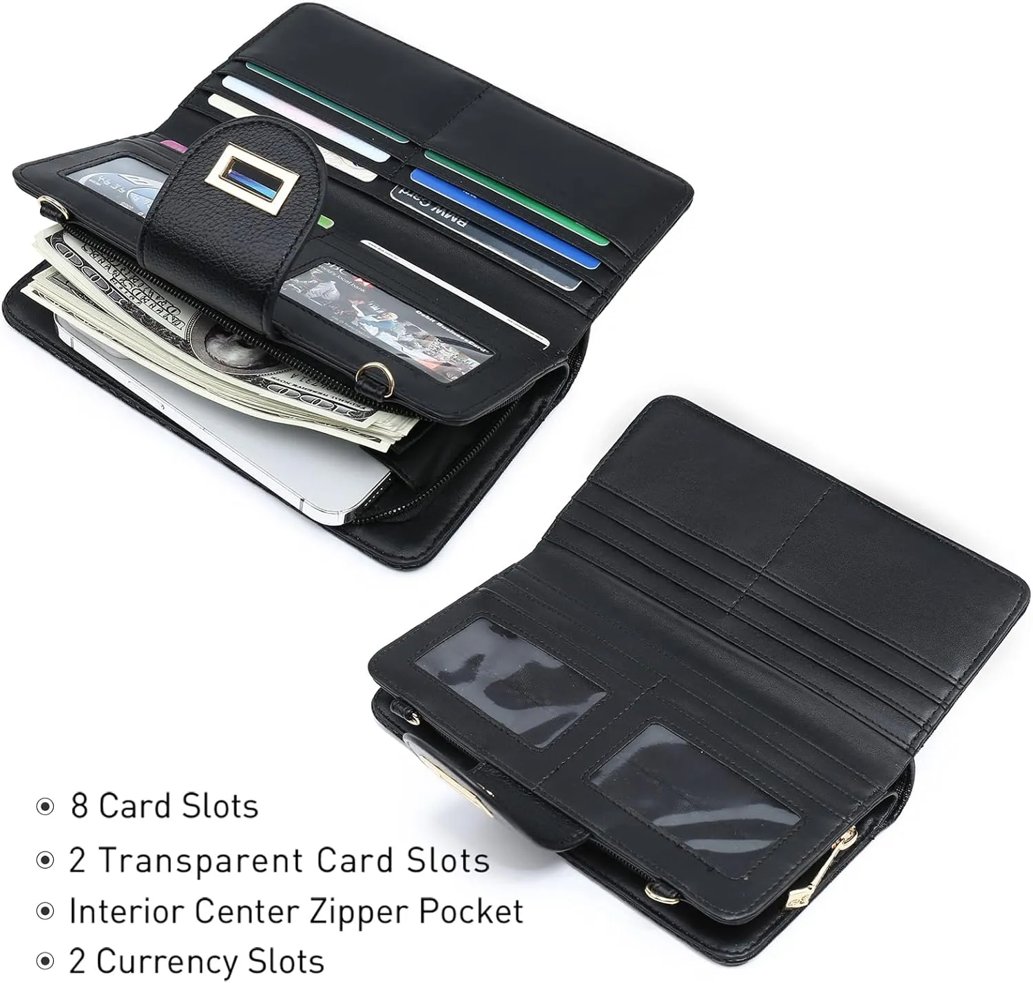 MKP COLLECTION Women Fashion Small Crossbody Shoulder Bag Cell Phone Zip Wallet Purse and Handbags Clutch Credit Card Holder with Chain Strap