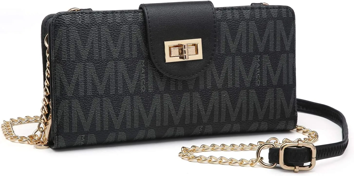 MKP COLLECTION Women Fashion Small Crossbody Shoulder Bag Cell Phone Zip Wallet Purse and Handbags Clutch Credit Card Holder with Chain Strap