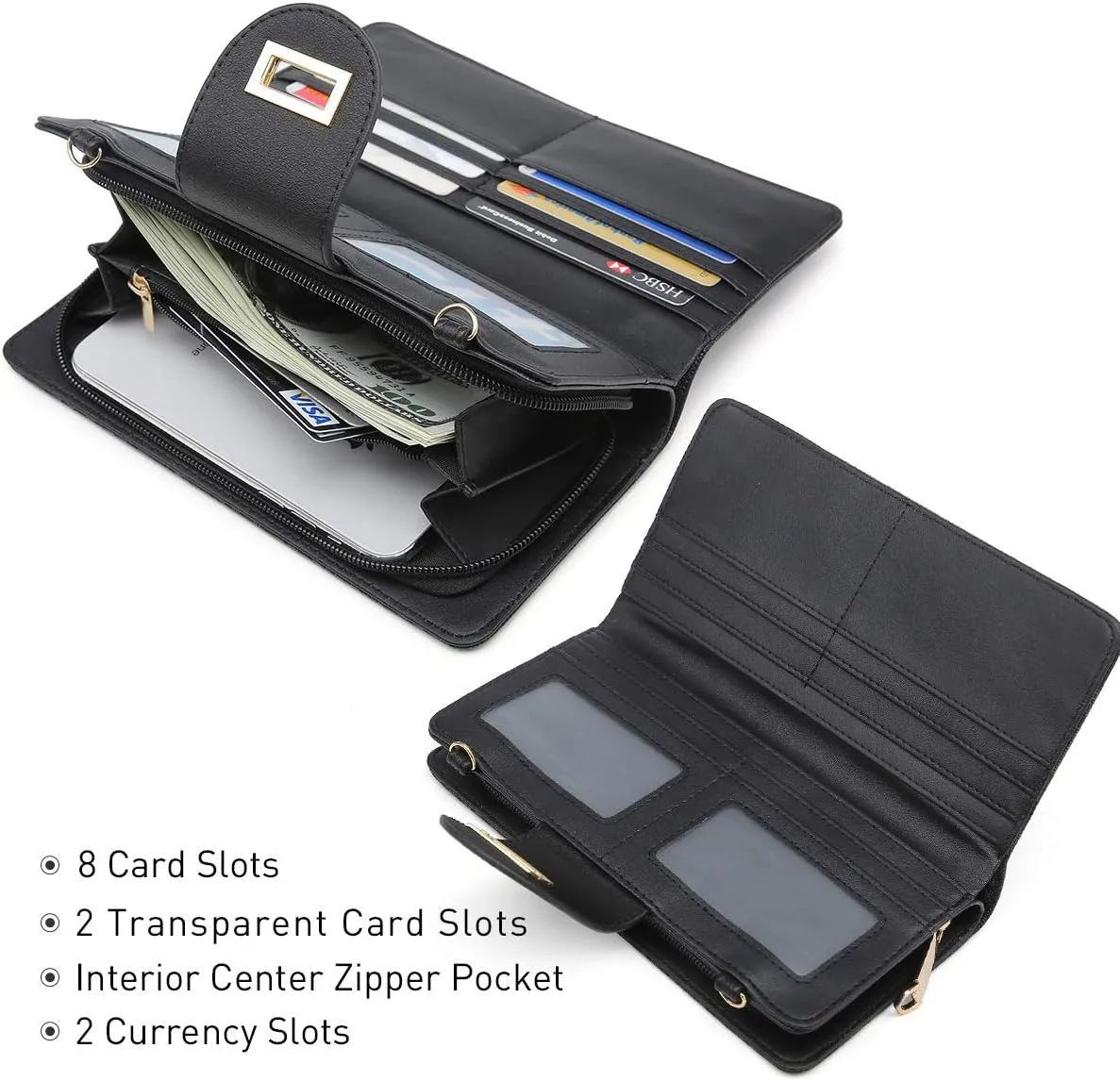 MKP COLLECTION Women Fashion Small Crossbody Shoulder Bag Cell Phone Zip Wallet Purse and Handbags Clutch Credit Card Holder with Chain Strap
