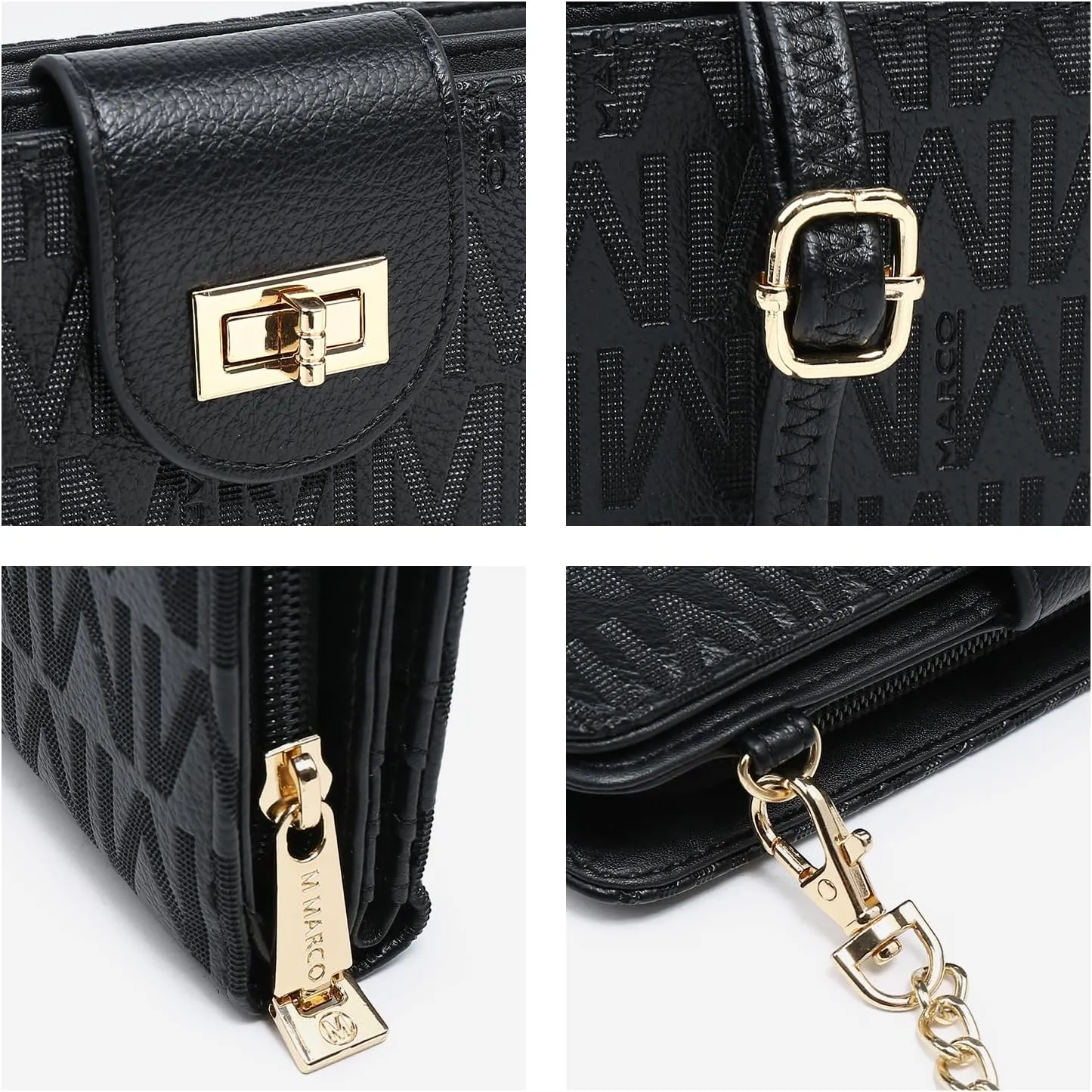 MKP COLLECTION Women Fashion Small Crossbody Shoulder Bag Cell Phone Zip Wallet Purse and Handbags Clutch Credit Card Holder with Chain Strap