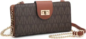 MKP COLLECTION Women Fashion Small Crossbody Shoulder Bag Cell Phone Zip Wallet Purse and Handbags Clutch Credit Card Holder with Chain Strap