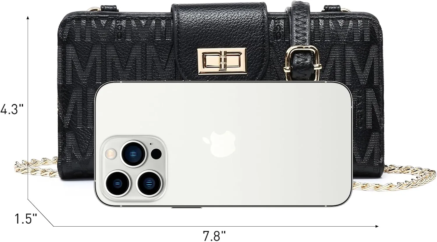 MKP COLLECTION Women Fashion Small Crossbody Shoulder Bag Cell Phone Zip Wallet Purse and Handbags Clutch Credit Card Holder with Chain Strap