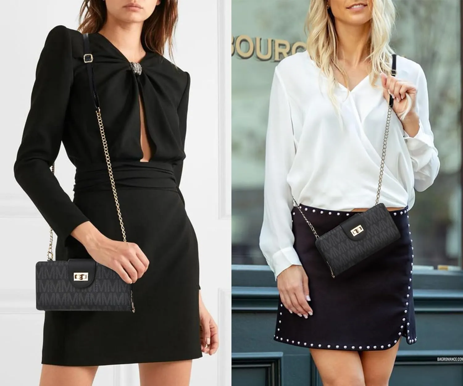 MKP COLLECTION Women Fashion Small Crossbody Shoulder Bag Cell Phone Zip Wallet Purse and Handbags Clutch Credit Card Holder with Chain Strap
