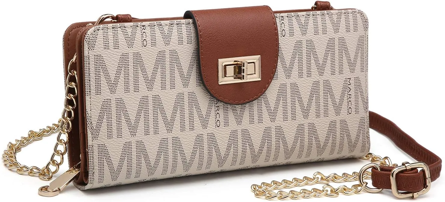 MKP COLLECTION Women Fashion Small Crossbody Shoulder Bag Cell Phone Zip Wallet Purse and Handbags Clutch Credit Card Holder with Chain Strap