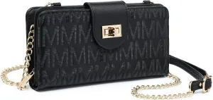 MKP COLLECTION Women Fashion Small Crossbody Shoulder Bag Cell Phone Zip Wallet Purse and Handbags Clutch Credit Card Holder with Chain Strap