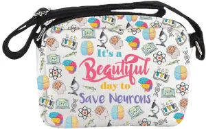 MNIGIU Neurologist Gift It’s a Beautiful Day To Save Neurons Crossbody Bag for Neurosurgery Neuroscience