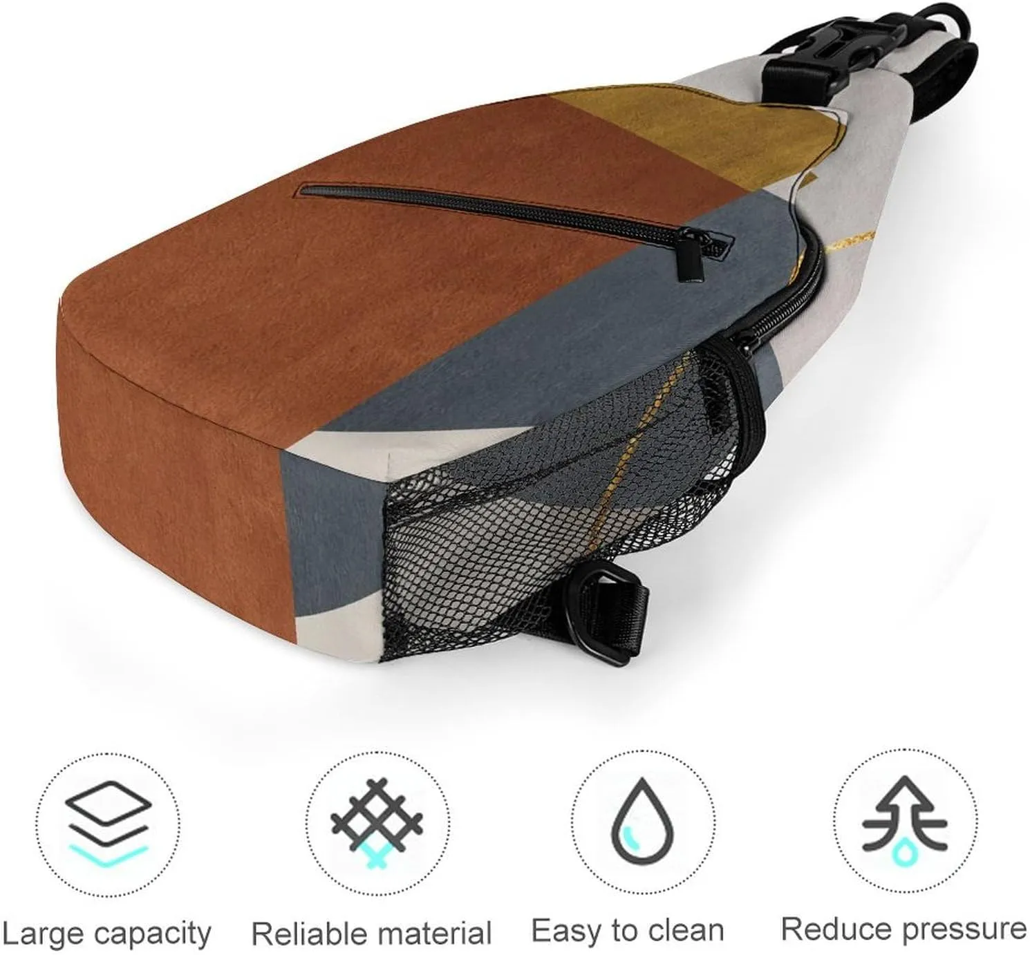 MoBlinko Crossbody Sling Bag for Women Men Adjustable Sling Backpack Boho Chest Bags Daypack for Gift