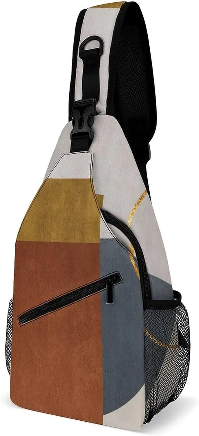 MoBlinko Crossbody Sling Bag for Women Men Adjustable Sling Backpack Boho Chest Bags Daypack for Gift