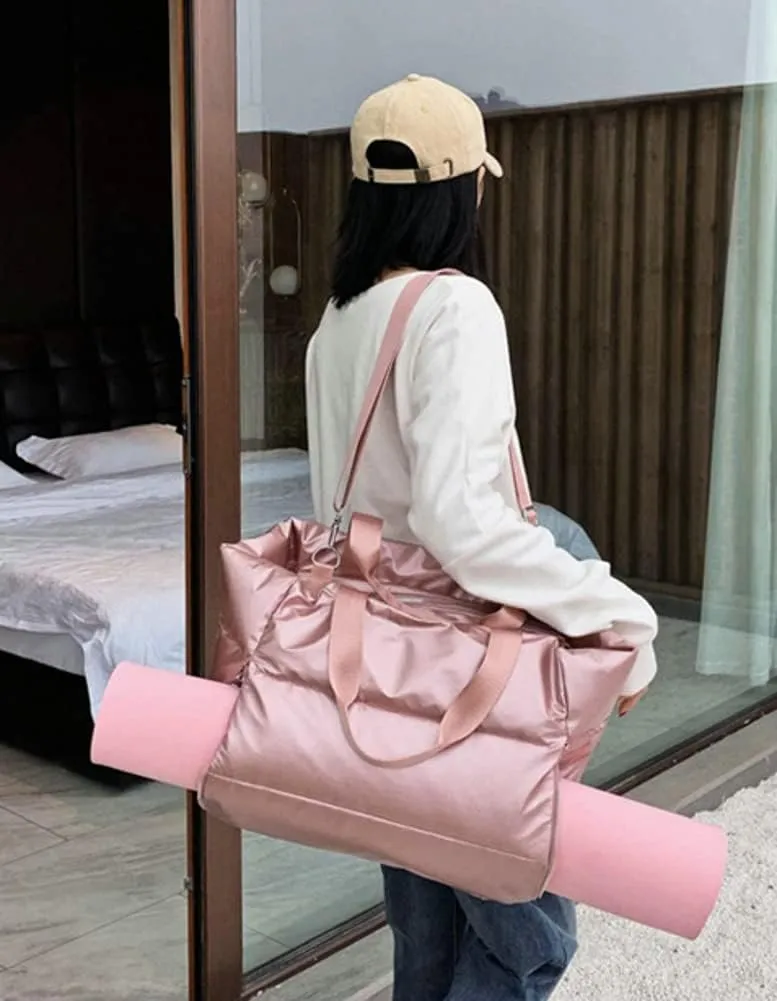 Molodo Gym Bag for Women, Travel Tote Waterproof Puffer Duffle for Yoga Sports Vacation 2024