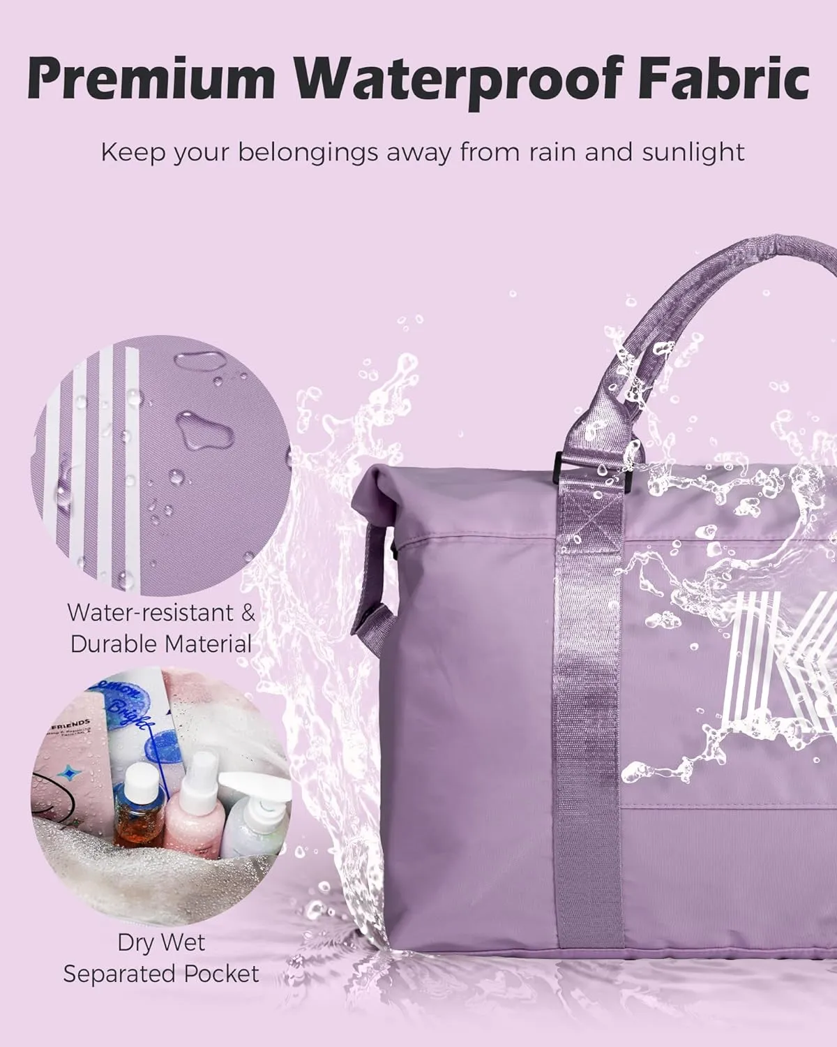 Mom Birthday Gift, Personalized Gifts, Initial Travel Duffel Bag, Personalized Weekender Bag,Monogram Overnight Bag, Personalized Gifts Friend Gifts Self Care Gifts for Women (Letter I)