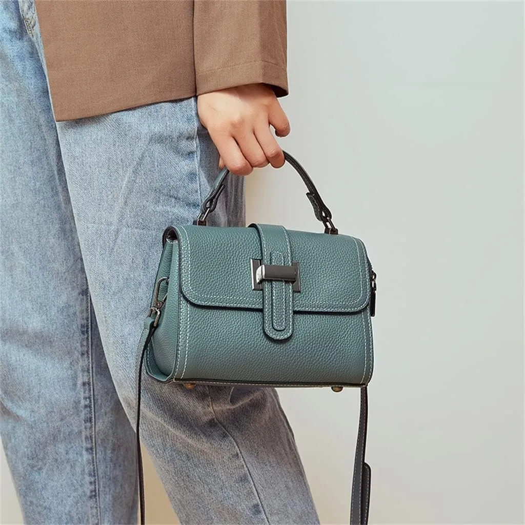 mom Female Small Crossbody Bag Leather Female Bag Everything Shoulder Portable Small Square Bag