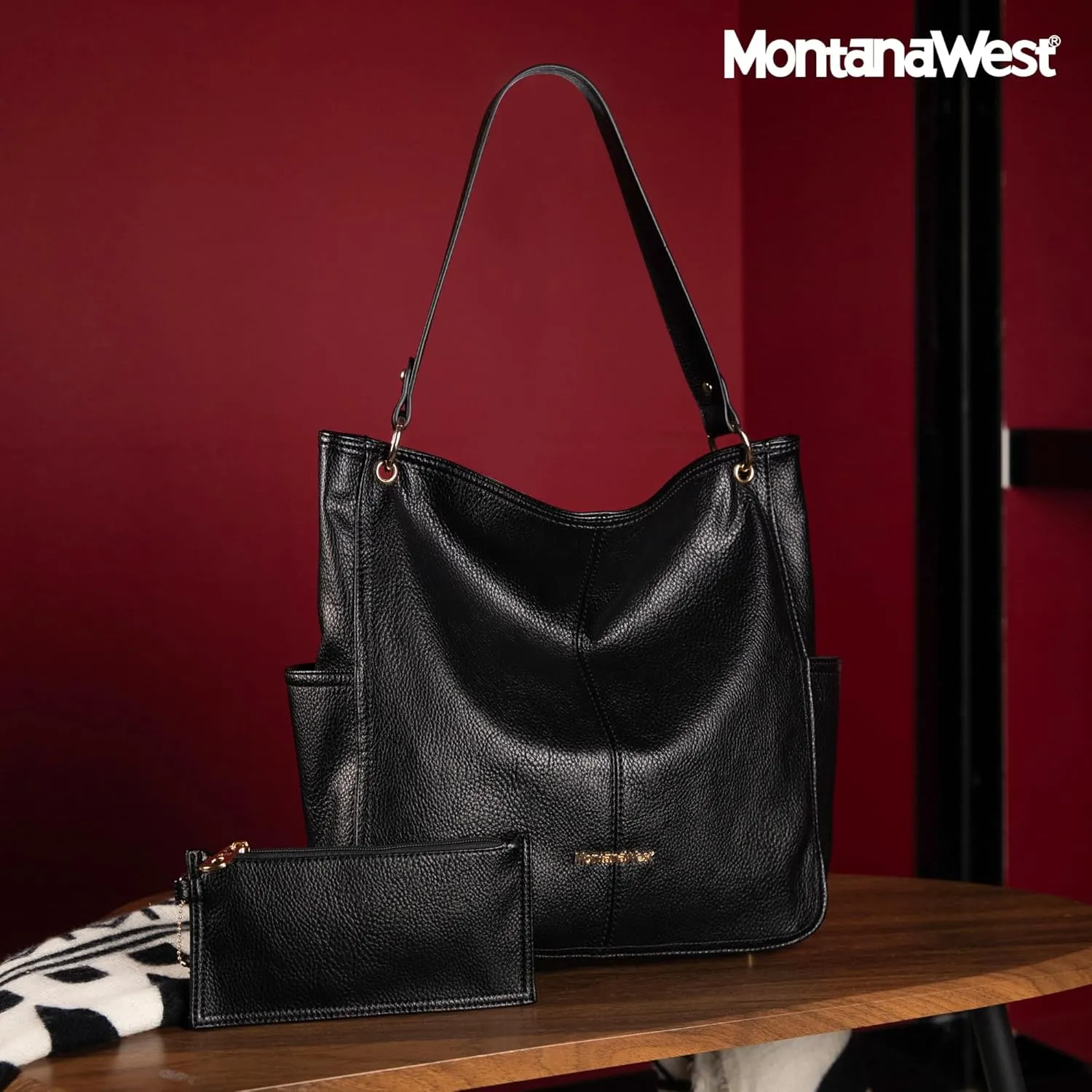 Montana West Hobo Purses for Women Soft Top Handle Shoulder Bag with Wallet Set