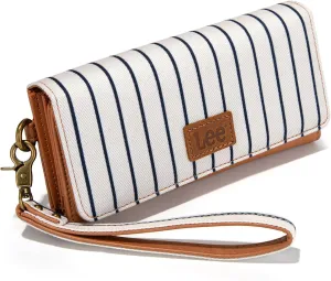 Montana West × Lee Trifold Womens Wallets RFID Blocking Long Wallet Card Holder Clutch Wristlet for WomenG