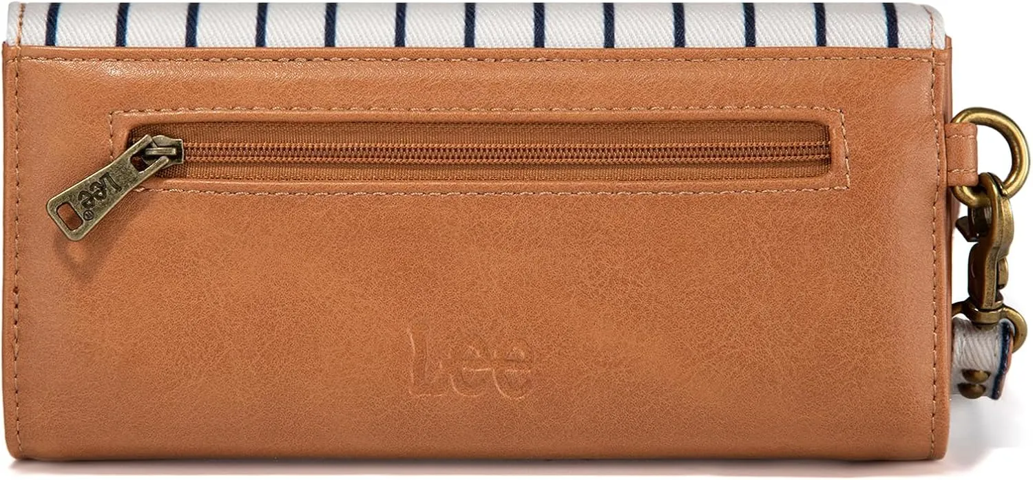 Montana West × Lee Trifold Womens Wallets RFID Blocking Long Wallet Card Holder Clutch Wristlet for WomenG