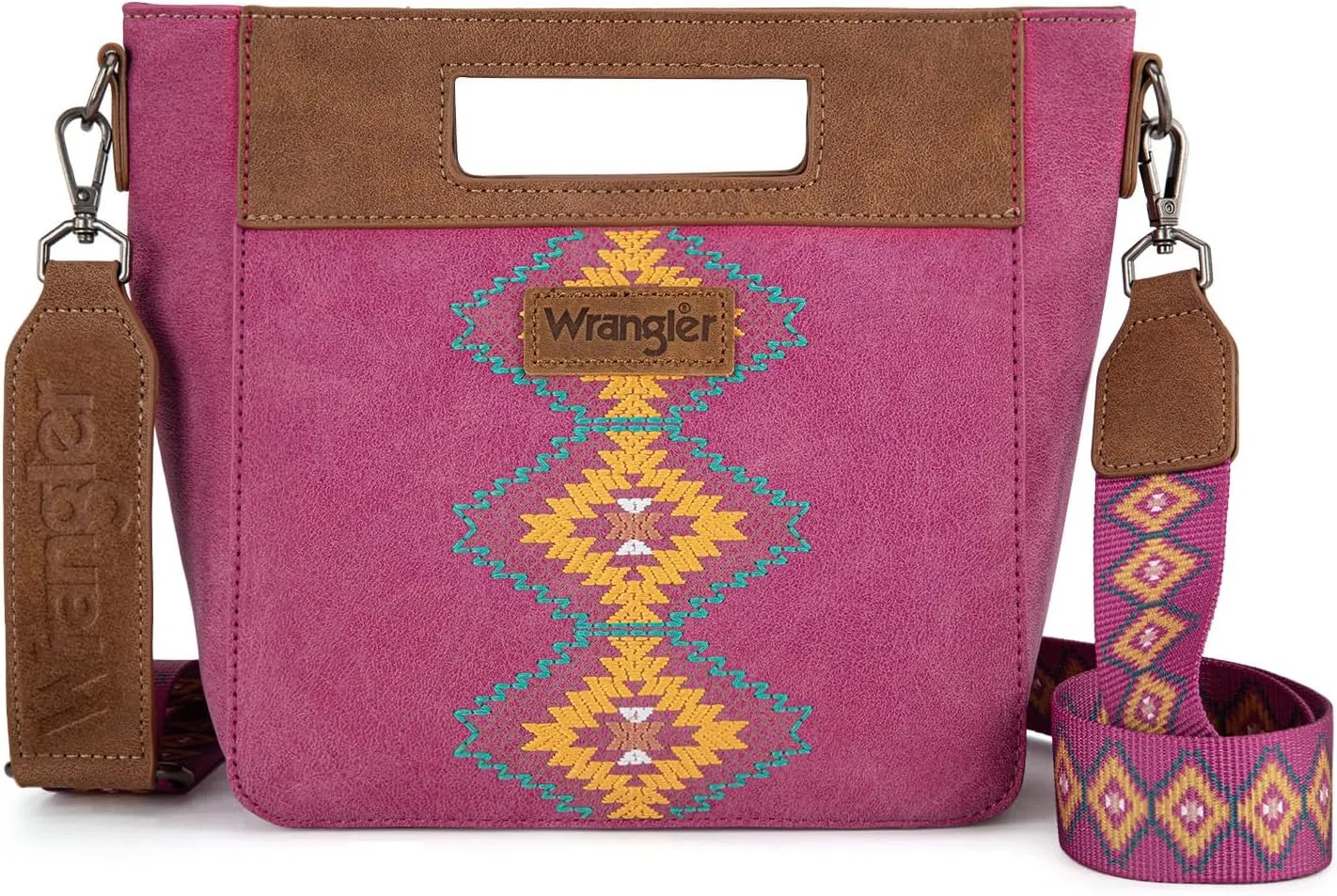 Montana West x Wrangler Wallet for Women Credit Card Wallet Ladies & Small Aztec Satchel Handbags with Crossbody Strap