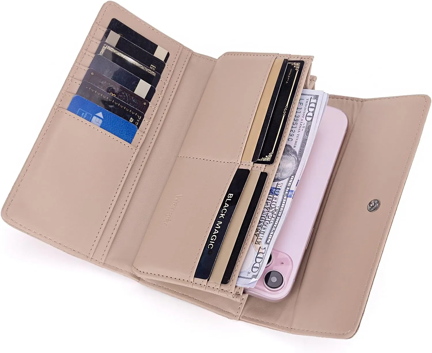 Montana West X Wrangler Western Wallets for Women Trifold Wristlet Wallets Large Capacity Women Clutch Wallet with Coin Purse