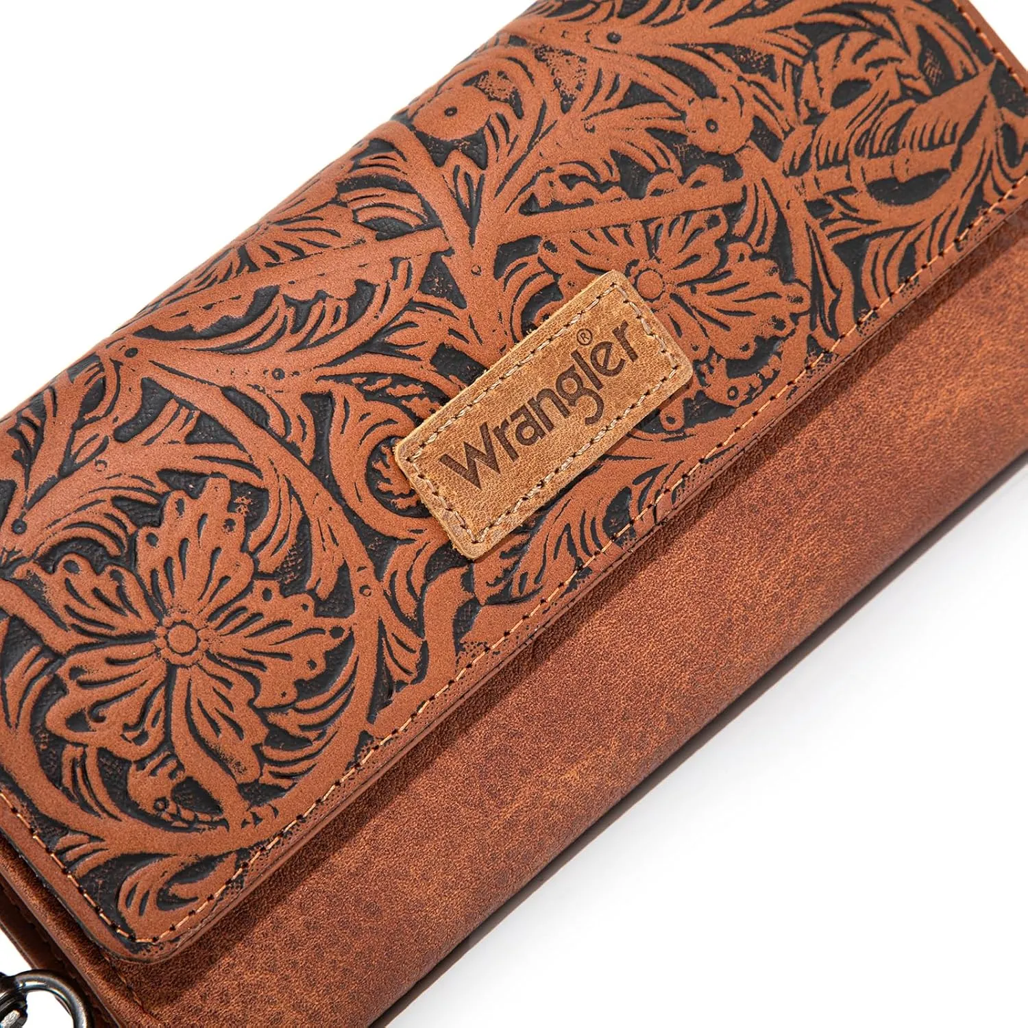 Montana West X Wrangler Western Wallets for Women Trifold Wristlet Wallets Large Capacity Women Clutch Wallet with Coin Purse