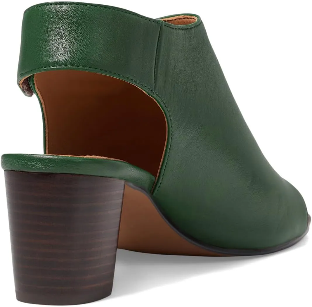 MOOMMO Women Chunky Block Heel Booties Sandals Open Square Toe Cutout Ankle Boots Backless 2" Stacked Mid Heels Matte Sandal Bootie Dress Peep Toe Heeled Sandals Hook & Loop Vintage Comfort 4-11 M US