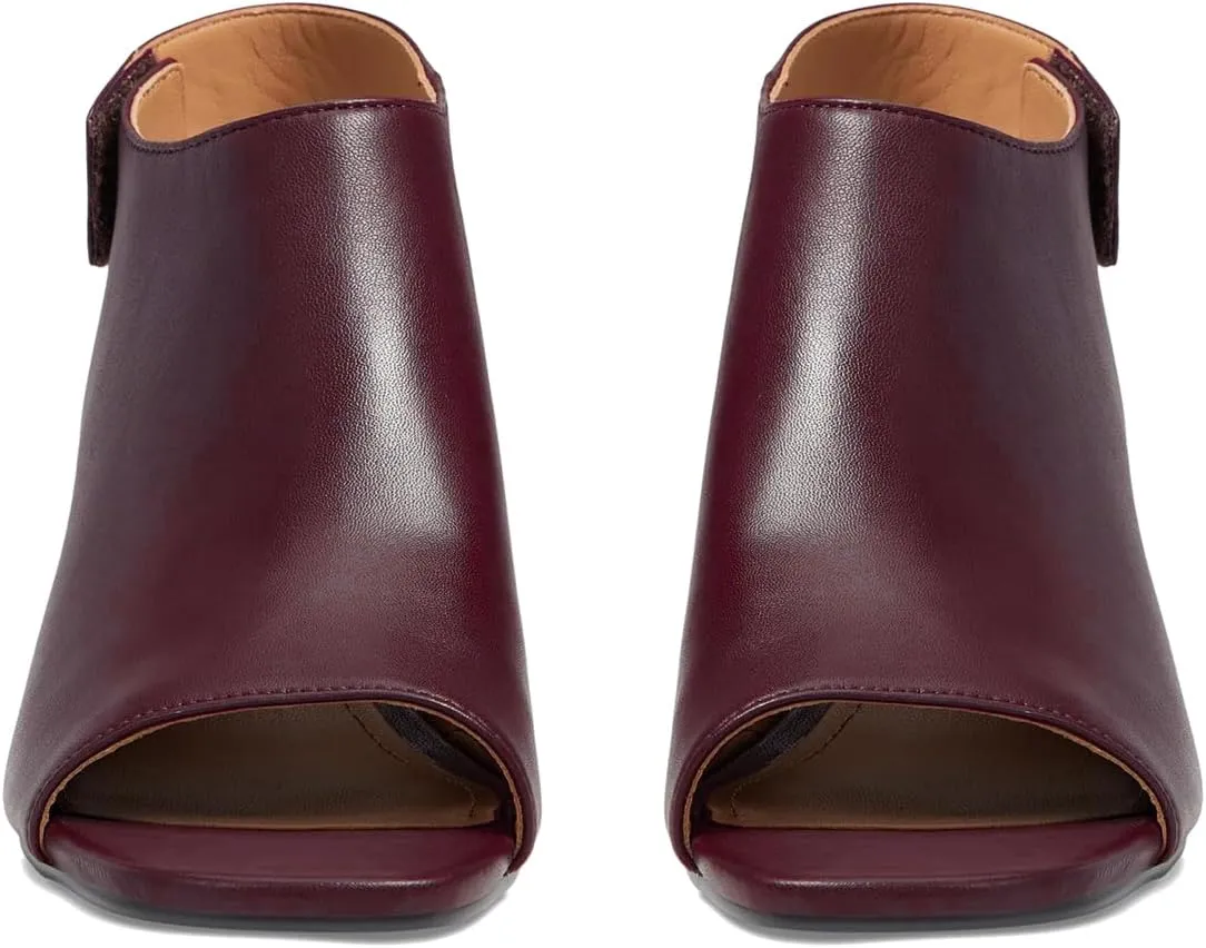 MOOMMO Women Chunky Block Heel Booties Sandals Open Square Toe Cutout Ankle Boots Backless 2" Stacked Mid Heels Matte Sandal Bootie Dress Peep Toe Heeled Sandals Hook & Loop Vintage Comfort 4-11 M US