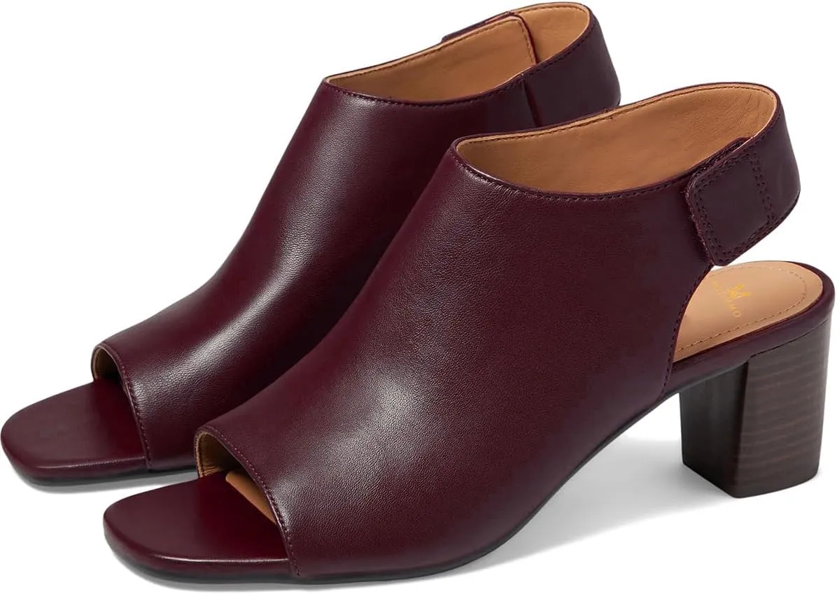 MOOMMO Women Chunky Block Heel Booties Sandals Open Square Toe Cutout Ankle Boots Backless 2" Stacked Mid Heels Matte Sandal Bootie Dress Peep Toe Heeled Sandals Hook & Loop Vintage Comfort 4-11 M US